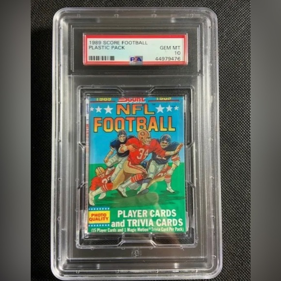 1989 Score Football Plastic Pack PSA 10 Gem Mint Barry Sanders Aikman RC YEAR - Picture 1 of 2